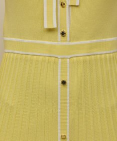 GRACE CONTINENTAL バイカラーボウタイニットワンピース