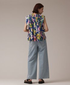 GRACE CONTINENTAL フラワープリントタックブラウス