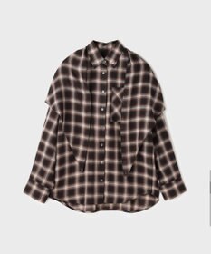 GRACE CONTINENTAL ストール付チェックシャツ