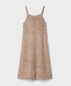 GRACE CONTINENTAL フェザーコンビキャミドレス