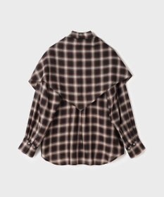 GRACE CONTINENTAL ストール付チェックシャツ