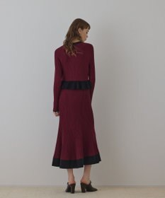 GRACE CONTINENTAL バイカラーニットワンピース