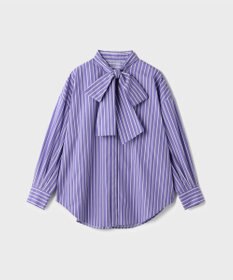 GRACE CONTINENTAL ストライプビッグボウブラウス