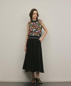 GRACE CONTINENTAL フラワープリントニットトップ