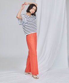ボタンワイドパンツ, オレンジ, 36