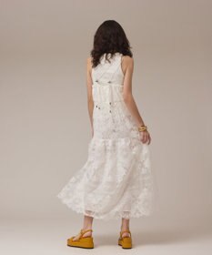 GRACE CONTINENTAL ロゴ刺繍レースワンピース