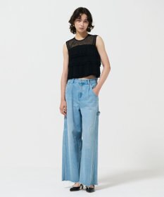 GRACE CONTINENTAL チュールフリルノースリーブ ブラック