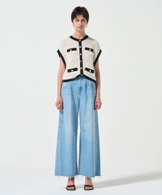 GRACE CONTINENTAL - グレースコンチネンタル 24ss クラッシュニットトップ ニットベスト グレース メッシュVネックニットトップ / GRACE CONTINENTAL | GRACE