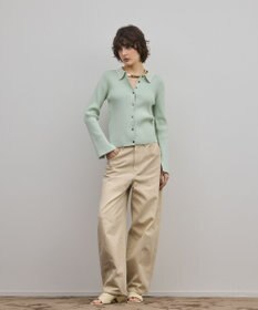 GRACE CONTINENTAL リブシャツニットトップ