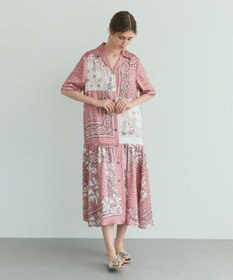 GRACE CONTINENTAL バンダナプリントシャツドレス