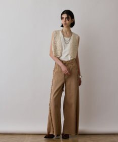 GRACE CONTINENTAL フリンジバギーパンツ