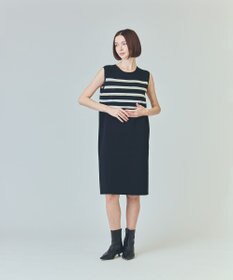 GRACE CONTINENTAL ボーダーパールワンピース