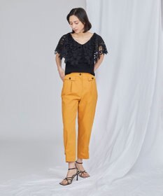 グレースコンチネンタル　ダイアグラム　クロップドテーパーパンツ　オレンジ　38 クロップドテーパーパンツ / GRACE CONTINENTAL | GRACE