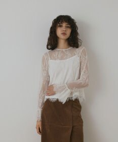 GRACE CONTINENTAL レースボウタイブラウス
