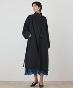 GRACE CONTINENTAL ウールテントラインコート ブラック