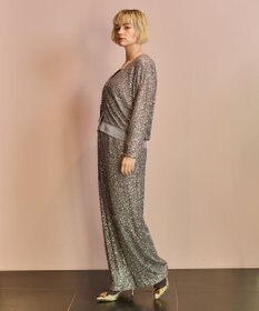 GRACE CONTINENTAL スパンコールニットパンツ