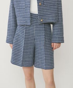 GRACE CONTINENTAL チェックツイードハーフパンツ