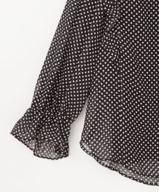 GRACE CONTINENTAL ドットラッフルブラウス