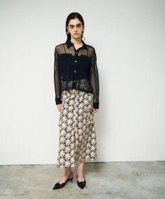 GRACE CONTINENTAL パームモチーフカーゴスカート