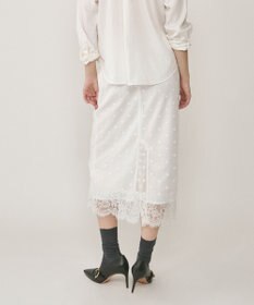 GRACE CONTINENTAL ドットチュールタイトスカート