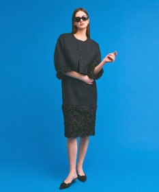 GRACE CONTINENTAL フラワーチュール切替ジャケット