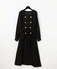 グレースコンチネンタル ウールタッチダブルワンピース 38サイズ ブラック ウールタッチダブルワンピース / GRACE CONTINENTAL | GRACE