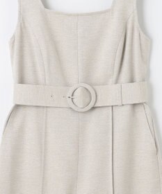 GRACE CONTINENTAL 麻調ベルトサロペット