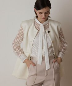 GRACE CONTINENTAL ダンボールニットジレジャケット