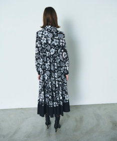 GRACE CONTINENTAL フラワープリントティアードワンピース