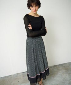 GRACE CONTINENTAL ドットBOXタックスカート