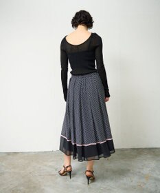 GRACE CONTINENTAL ドットBOXタックスカート