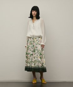 GRACE CONTINENTAL プリントタックフレアスカート