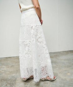 GRACE CONTINENTAL ケミカルレースパッチワークスカート