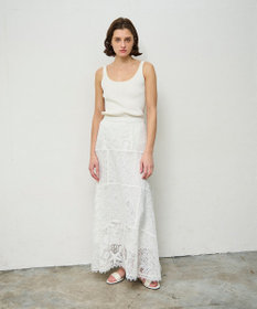 GRACE CONTINENTAL ケミカルレースパッチワークスカート