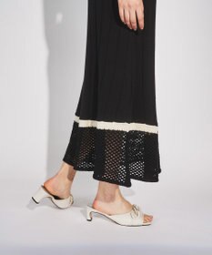 GRACE CONTINENTAL メッシュヘムニットワンピース