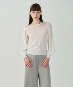 GRACE CONTINENTAL シアーラメニットトップ