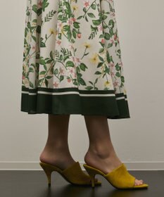 GRACE CONTINENTAL プリントタックフレアスカート