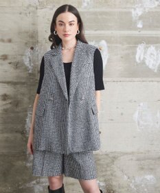 GRACE CONTINENTAL 千鳥ライトウールジレ