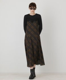 GRACE CONTINENTAL チェックプリントキャミワンピース