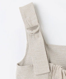 GRACE CONTINENTAL 麻調ベルトサロペット