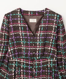 Grace Class ヘリンボーンチェックプリントワンピース ヘリンボーンチェックプリントワンピース / GRACE CONTINENTAL