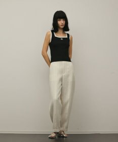 GRACE CONTINENTAL バイカラーリブニットノースリーブ