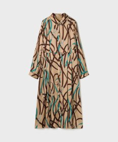 GRACE CONTINENTAL ベルトプリントシャツドレス