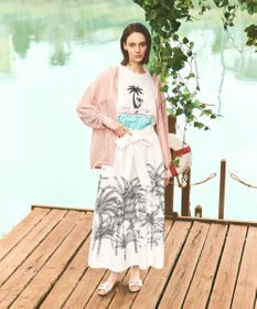 GRACE CONTINENTAL リゾートプリントTシャツ