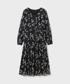 GRACE CONTINENTAL コスメフロッキープリントワンピース