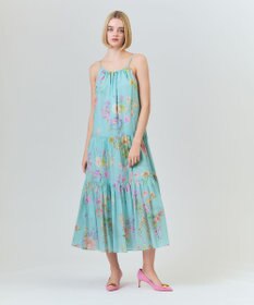 GRACE CONTINENTAL ボタニカルティアードドレス