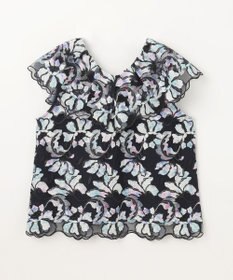 GRACE CONTINENTAL フラワー刺繍プリントトップ