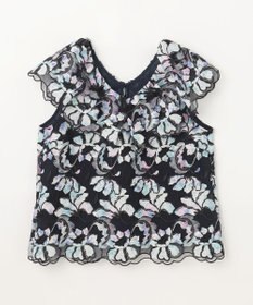 GRACE CONTINENTAL フラワー刺繍プリントトップ
