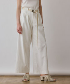 GRACE CONTINENTAL ストレッチワイドパンツ ホワイト