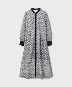 GRACE CONTINENTAL オーナメント刺繍フレアワンピース